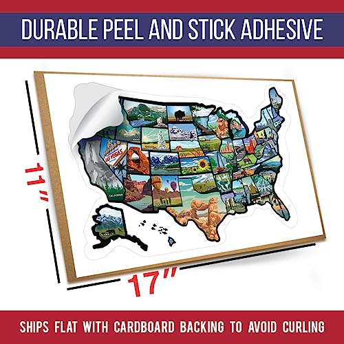 Us Map Sticker Rv United States Map For Rv