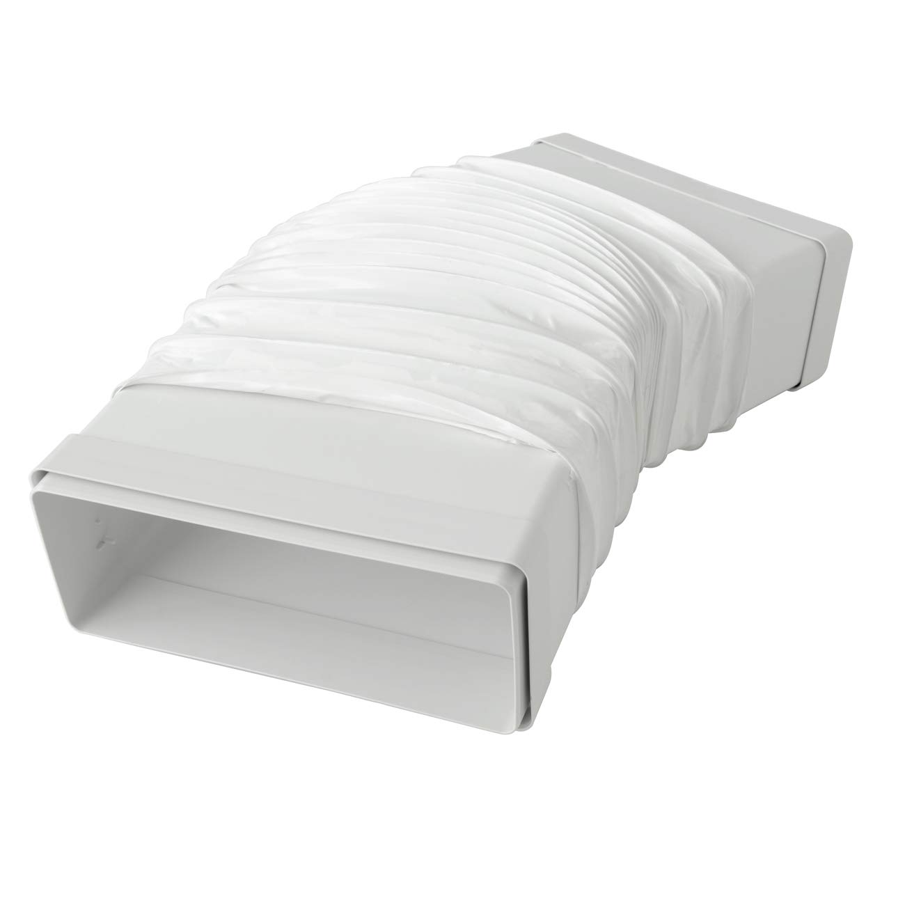 La Ventilazione CGF229B Flexible Coupling 220x90mm with F/F Inlets for Rectangular Tubes - White