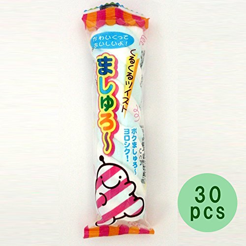 Mashuro Twist Marshmallow 0.2oz 30pcs Bag Yaokin Japanesse Candy Ninjapo