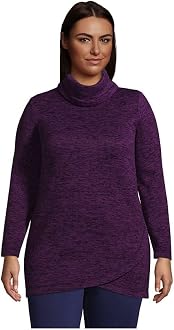 Cowl Neck Sweater Fleece Tunic Pullover 