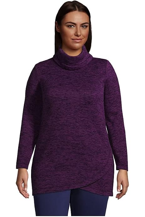 Cable Mock Tunic Sweater Seafoam 
