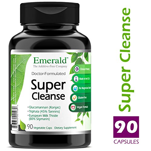 Emerald Laboratories (Rainforest) - Super Cleanse - with Konjac Root, Triphala, European Milk Thistle & Psyllium Husk - Cleanse/Detoxify the Body, Supports Digestive System - 90 Vegetable Capsules Emerald Laboratories (Rainforest) - Super Cleanse - with Konjac Root, Triphala, European Milk Thistle & Psyllium Husk - Cleanse/Detoxify the Body, Supports Digestive System - 90 Vegetable Capsules