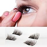 Coohole 4 Pcs (1 Pair) Magnetic Eye Lashes 3D