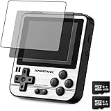 Haihuang RG280V Handheld Video Game with 64G TF Pre-Installed 5000 Classic Games Handheld Game Console 7 Hours Duration Silve