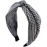 DILBABA Women's Fashion Headbands - Vintage Ethnic Style Wide Knot Hair Accessories For Women (20-Small Lattice, One Size)