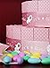 2 Tier Baby Shower Favor Bags Cake Kit Includes 50 Favor Boxes Pink Girl Baby Shower Party Crafts Supplies Decorations Table Centerpieces for Newborn Girls Gender Reveal Games