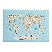 HDE MacBook Air 13 Case Cute World Map Designer Hard Shell Plastic Snap On Case Fits Models A1369 / A1466 (Cute Map)