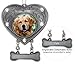 Dog Sympathy Photo Christmas Ornament - in Loving Memory - Pet Keepsake - Heart Shaped - Holds a 1 3/4
