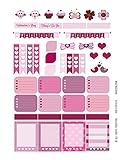 Valentines Day Sampler Monthly Planner Stickers Labels Compatible with Erin Condren Vertical Life Planner