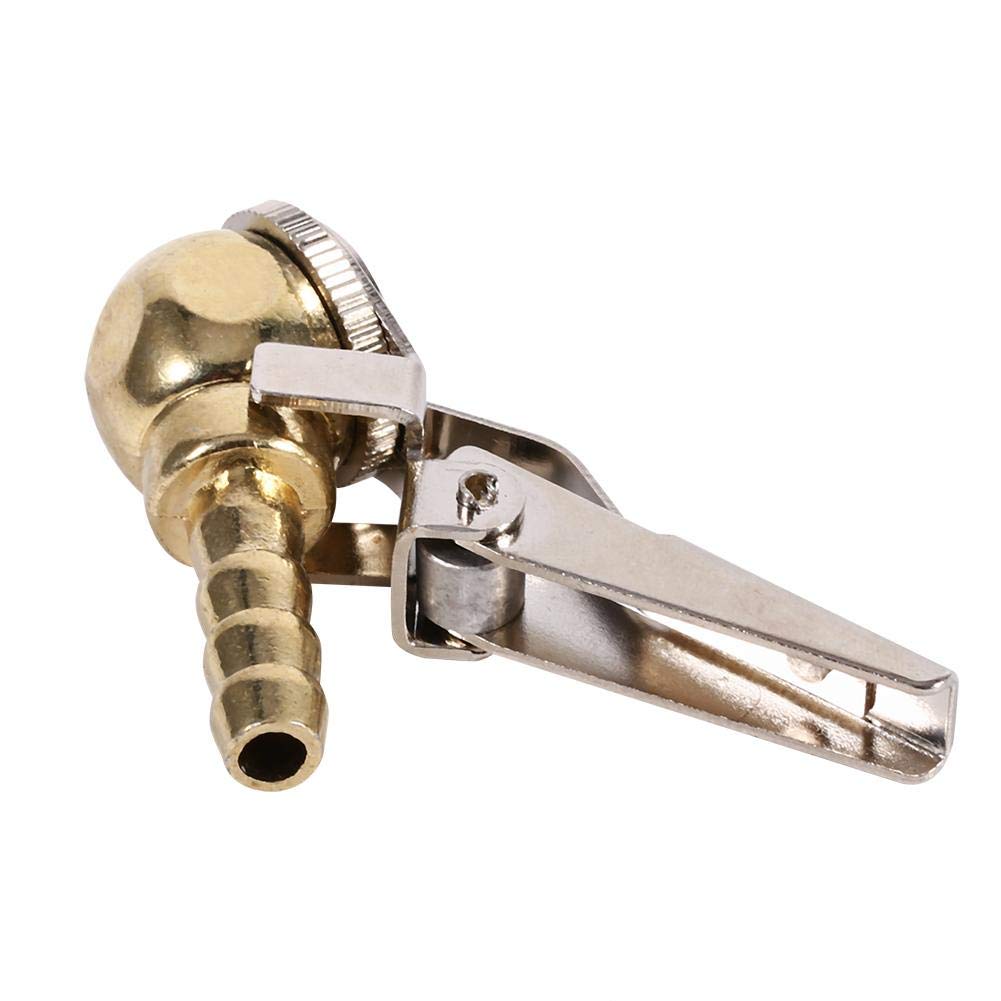 Suuonee Tyre Inflator Value, Hose Barb Clip-On Ball Foot Air Chuck Tire/Tyre Inflator Gauge Fitting Tool