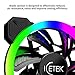 RGB Case Fans 3 Pack, GIM 3In1 Kit LED(366 Modes with Controller and Remote) PC Computer Case 120mm Fan RGB, Reinforced Quiet Fan Blade Design, Adjustable Colorful Cooling Cooler