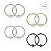 Ruifan 20G 10mm Nose Hoop Lip Eyebrow Tongue Helix Tragus Cartilage Septum Piercing Ring 8PCS - Mix Color