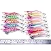 Aorace 12pcs/lot 8.5cm 11g Fishing Lures Squid Jig Hooks Wood Shrimp Artificial Spinner Lures Kit Glow Bait