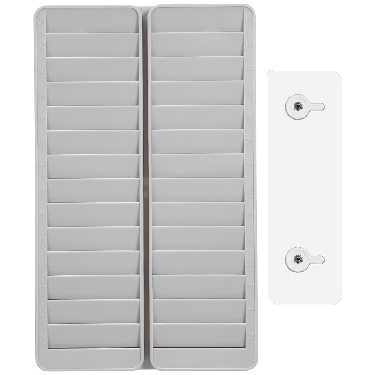 Parliky Wall Mounted Time Cards Rack 28-Slot Attendance Card Holder Office and School Access Card Organizer Compact Plastic Storage