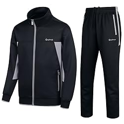 PUMPITU Men's Casual Athletic Tracksuit Long Sleeve