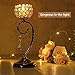 VINCIGANT Gold Crystal Table Lamp Candle Holders for Dining Room/Living Room Decoration/Wedding Coffee Table Decorative Centerpiece