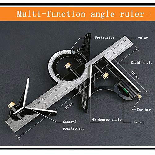 Stainless steel t square ruler Adjustable sliding combination Square