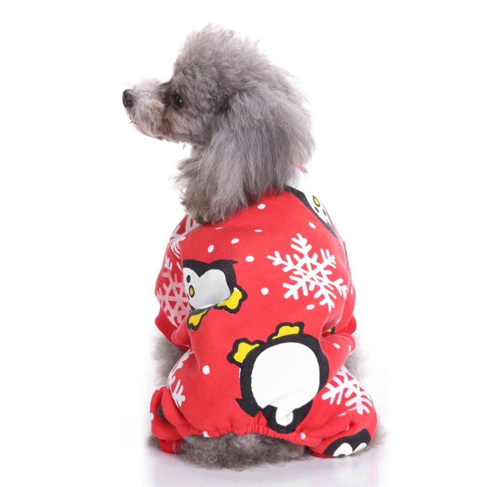 POPETPOP Dog Pajamas Christmas Clothes Pet Cat Cute Jumpsuit Dog Onesie - Size XL