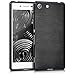 kwmobile TPU SILICONE CASE for Sony Xperia M5 Design brushed aluminium anthracite transparent - Stylish designer case made of premium soft TPU