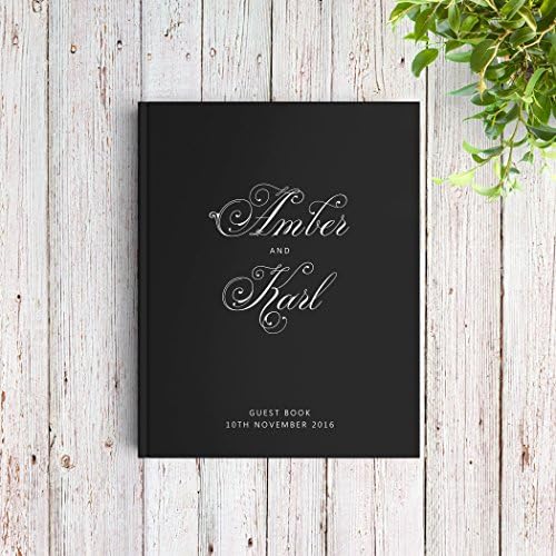 Black Wedding Guest Book, Black Wedding Guestbook, Modern Guest Book for Wedding, Modern Guestbook Wedding, Elegant Guest Book