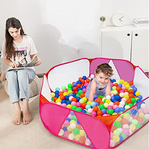 LOJETON Kids Pop Up Ball Pit Pool, Baby Playpen Play Tent with Zippered