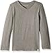 Burt's Bees Baby Boys' Toddler Organic Long Sleeve Reverse Seam High V Tee Shirt, Dust Heather, 3T