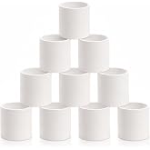 10Pack 1/2 Inch White PVC Pipe Coupling, Socket x Socket, Schedule 40 Heavy Duty Slip Connectors for DIY Garden Support, Sprinkler System (0.5 Inch)