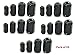 FIOTOK 20Pcs Clip-on Ferrite Ring Core Black RFI EMI Noise Suppressor Cable Clip for 5mm/7mm/9mm/13mm Diameter Cable