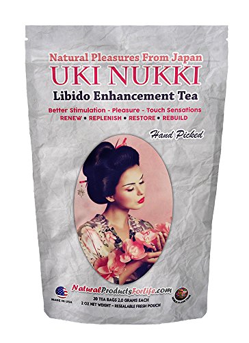 Menopause Women's Libido Enhancer Tea – 30-day value pack, 60 days of benefits. Herbal Green Tea with Smooth Citrus Lemon Flavor. Horny Goat Weed Infused & Extracts! Improves Desire