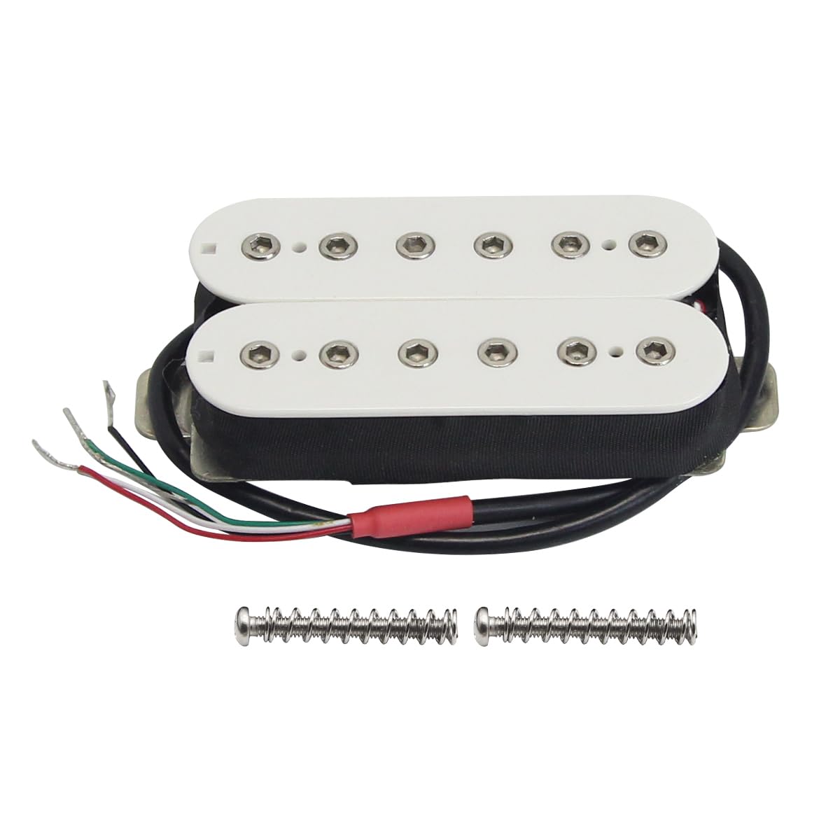 FLEOR Alnico 5 Overwound Open Style Humbucker Double Coil Humbucker Neck Pickups for Electric Guitar -White