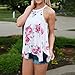 Kshion Women Sleeveless Flower Printed Tank Top Casual Blouse T Shirt