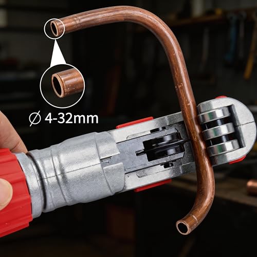 CCLIFE Flaring Tool Air Conditioning Brake Line Flaring Tool 6-19 mm 1 Set | Flaring Tool Brake Line, Manual & Electric, Ratchet, Pipe Cutter, Deburrer, for Copper, Aluminium & Brass Pipes