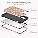 Hekodonk Compatible iPhone 11 Pro Max Case 3D Luxury Sparkle Glitter Shiny Heavy Duty Hybrid Sturdy Armor Defender High Impact Shockproof Protective Cover for Apple iPhone 11 Pro Max Bling Rose Gold