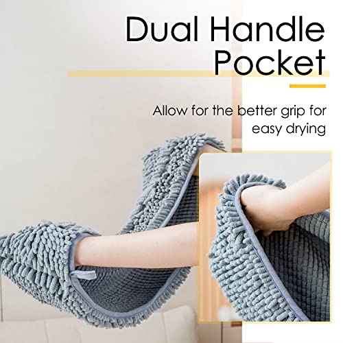 ThinkPet Absorbent Dog Towel, Pet Towel with Hand Pockets, Chenille Microfiber Shammy Dog Towels For Drying, Machine Washable Indoor Outdoor 31