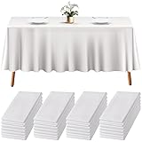 24 White Plastic Tablecloth - 108 x 54 Plastic
