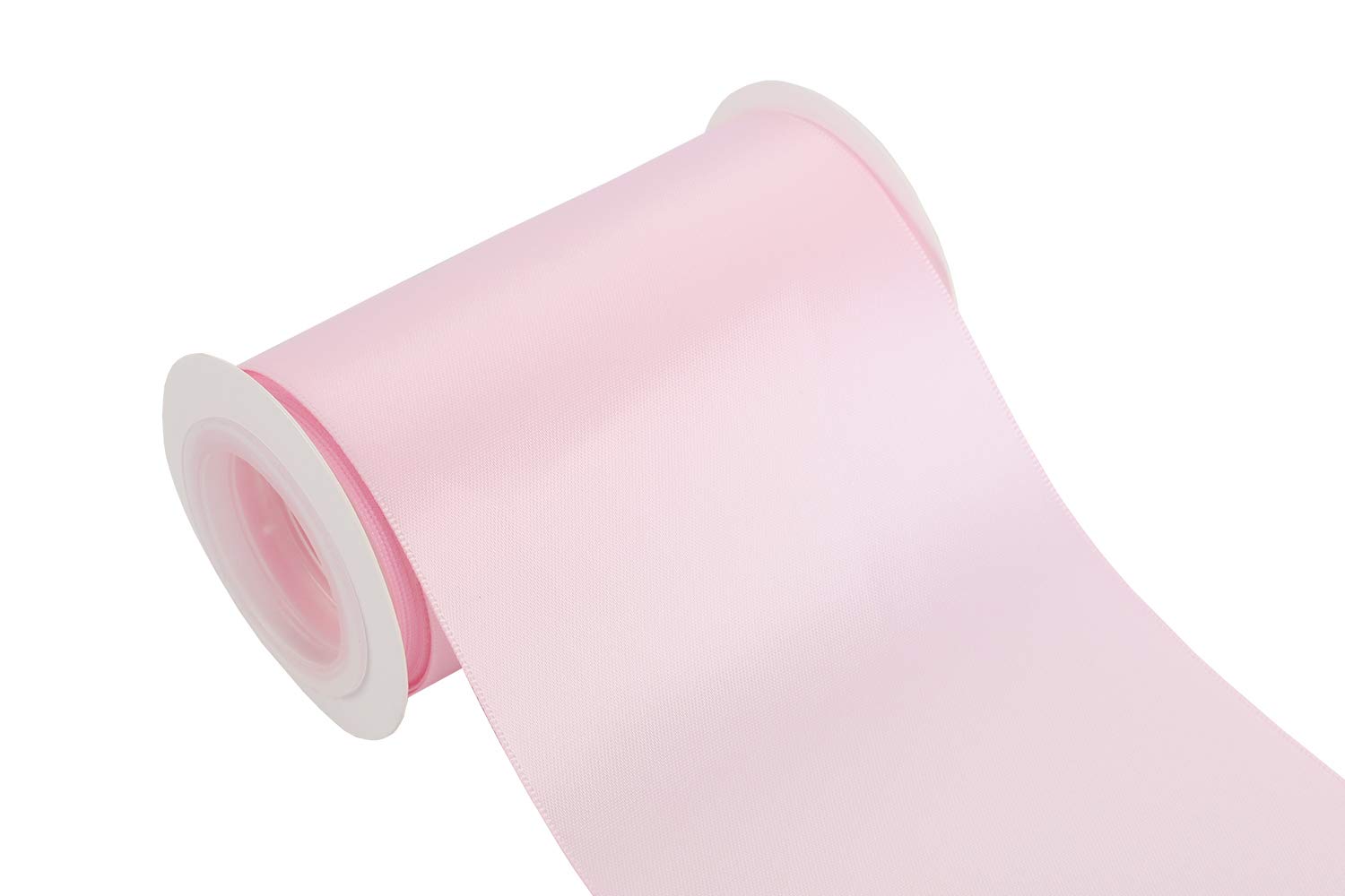 ITIsparkle 100mm Width (4") Double Faced Satin 4.5 Meters (Full Reel) Premium Quality Ribbon Ideal for Crafts/Gift Wrapping/Floristry - Pearl Pink