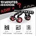 Ranbow Core Fitness AB Roller Pro Wheel Home Workout Machine Abdominal Carver with Kneepad & Floor Stopper, Supports 400 lb, Black & Red