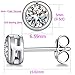 Bezel Set Earrings Sterling Silver Cubic Zirconia Bezel Stud Earrings Bezel CZ Stud Earrings Bezel Set CZ Earrings for Women Simple Fake Diamond Earrings Cubic Zirconia Bezel Earrings
