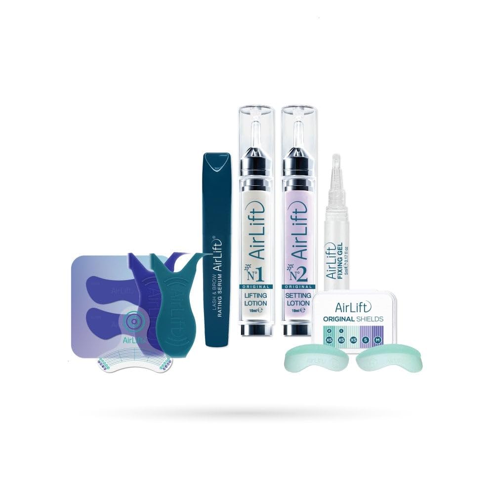 AirLift Lash Lift Basic Kit Professional with Instructions (Original Lotions Syringe) Eyelash Perm and Brow Lamination Dual Lifting System Salon Use