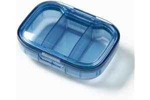 Small Pill Box Travel Organizer for Pocket Purse Portable Medicine Vitamn Container and Supplement Storage