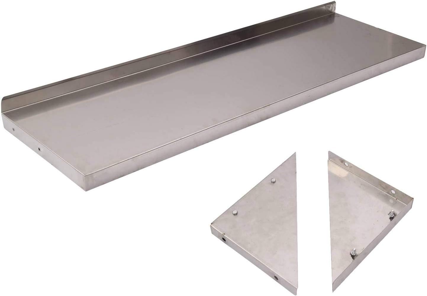 Nisorpa 120 X 30cm Wall Mounted Stainless Steel Kitchen Shelf Catering Storage Shelves Bathroom Shower Shelf Corrosion Resistant Home Office Storage Home Kitchen Tennesseegreenac Com