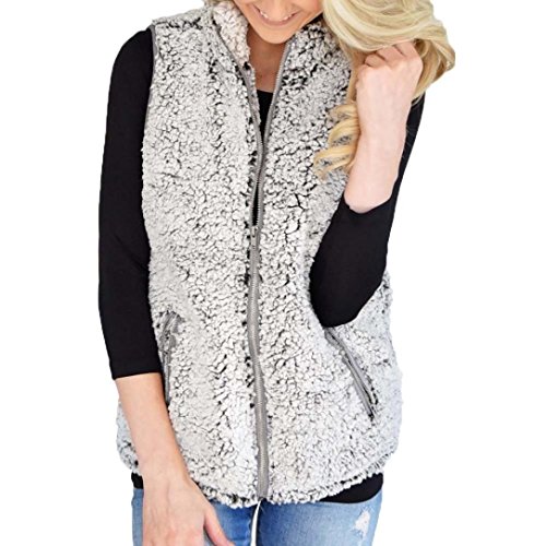 Pocciol-Womens-Casual-Sherpa-Fleece-Lightweight-Fall-Warm-Zipper-Vest-With-Pockets