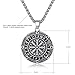 Holyheart Vegvisir Pendant Necklace, Runic Compass Pendant Necklace, Scandinavian Norse Pendant, Handcrafted Viking Jewelry, Amulet Viking Necklace Gift for Men Unisex