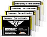 EVERLIT Thermal Emergency Blanket -Emergency Blanket Designed NASA| Perfect Outdoor Gear for Hiking, Camping, Travel, Survival Kit, Bug Out Bag, First Aid Kit Silver…
