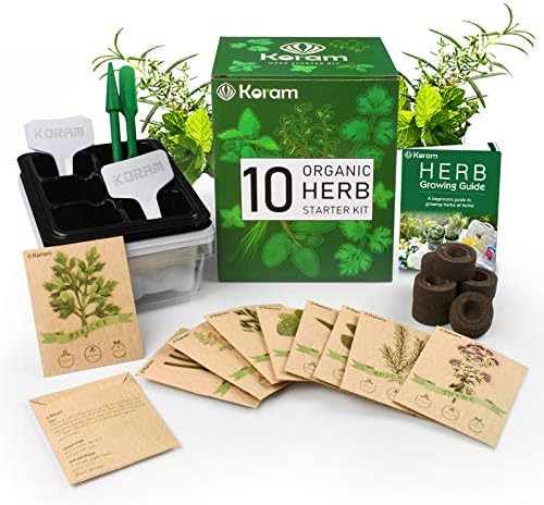 KORAM Kit de jardín de hierbas cultivo Set de iniciación de ...