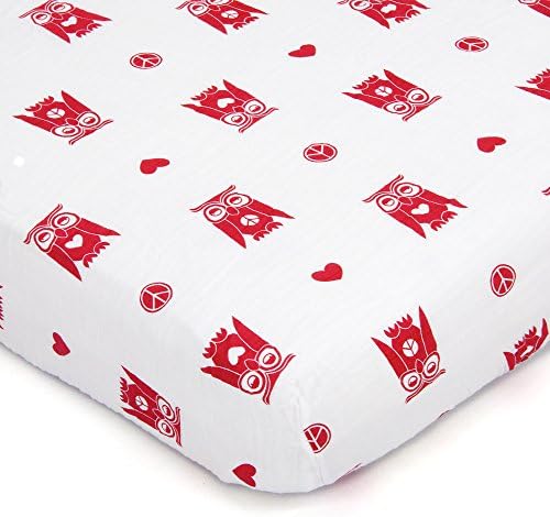 Peace & Love Muslin Crib Sheet - Organic Cotton - 1 pk
