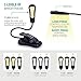 LuminoLite Rechargeable Warm& White LED Book Light, Easy Clip on Reading Lights for Reading in Bed. 9 Brightness Levels, 2.1 oz Lightweight, up to 60 Hours Reading. Perfect for Bookworms & Kids