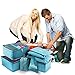 Evatex Travel Packing Cubes, with Waterproof Shoe, Cosmetic, Diaper, Laundry Bag, Blue, Set of 8