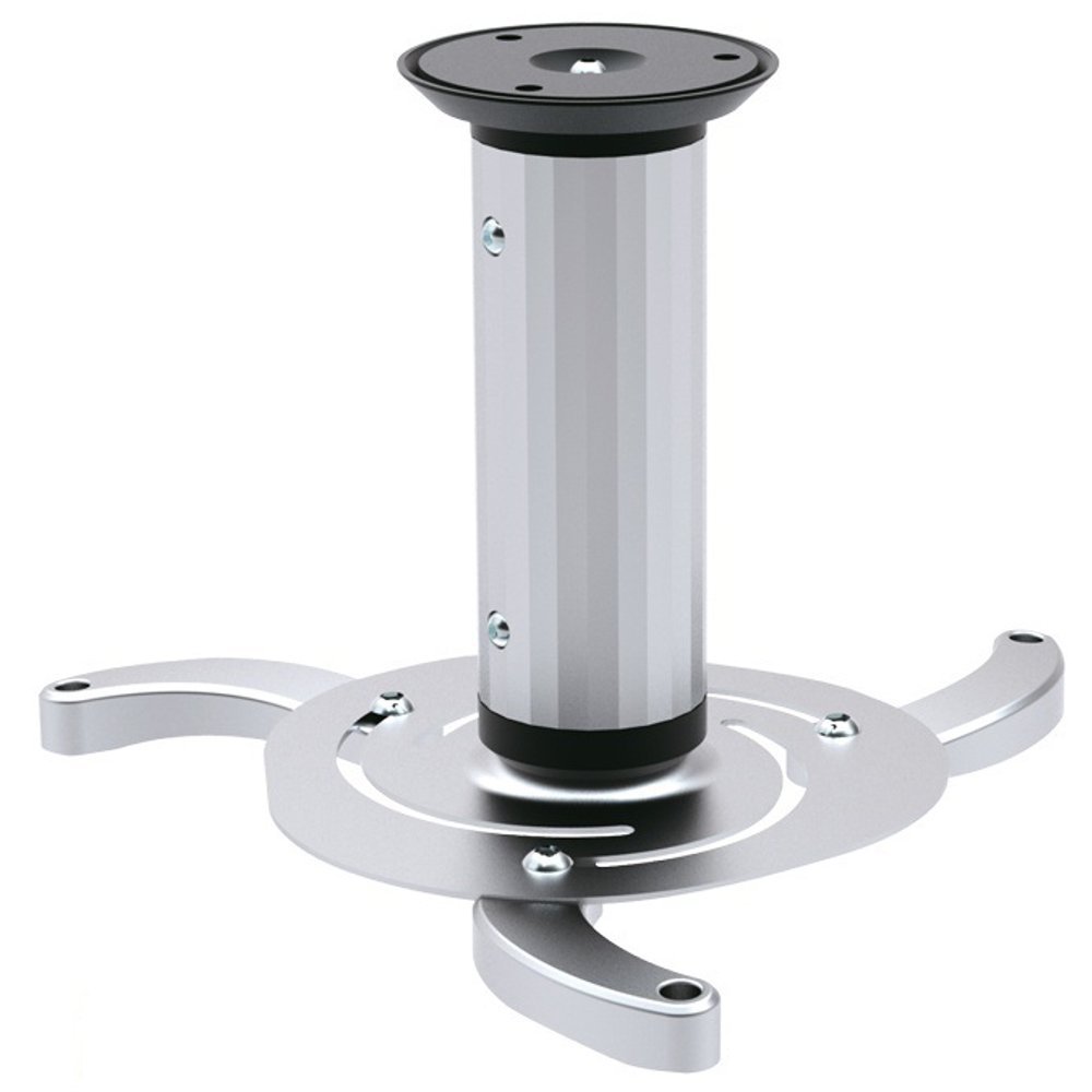 Maclean MC-515 Quality Ceiling Projector Mount Bracket Universal Silver Max 10KG Full Rotation