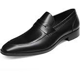 GIFENNSE Men's Dress Shoes Slip-On Loafers Formal Leather Shoes for Men